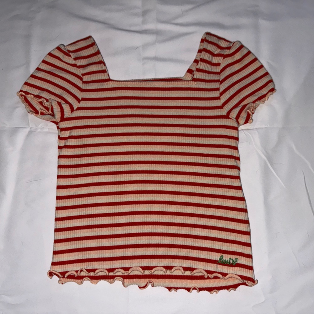 Levi's Red and White Striped Top